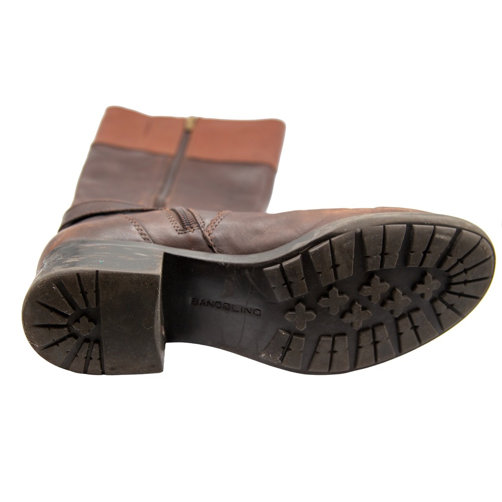 Bandolino Leather Knee High Riding Boots Brown‎ Buckle Zip Women's Size - Picture 7 of 11